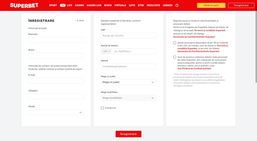 superbet-inregistrare