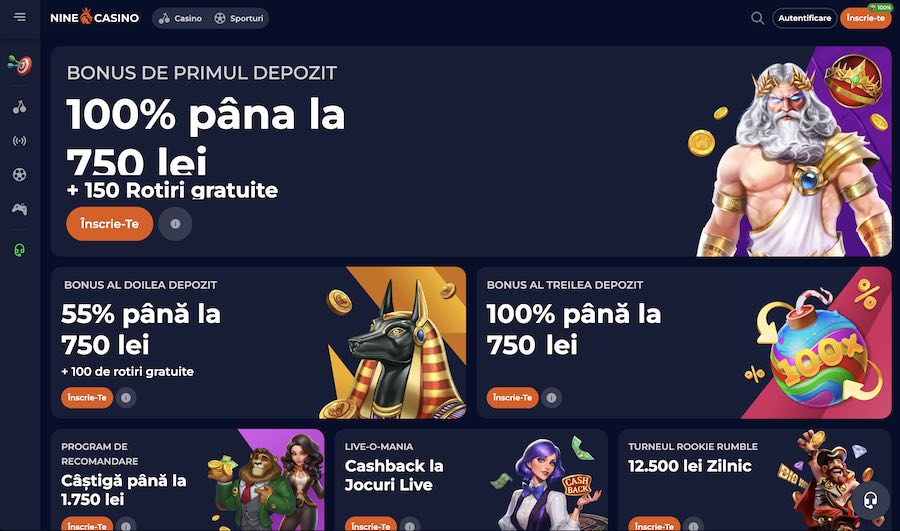 nine casino pagina promotii